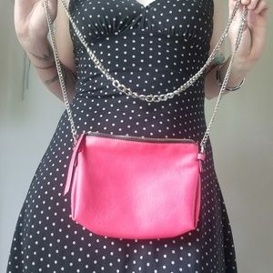 Zara Trafaluc Pink Faux Leather Purse Bag